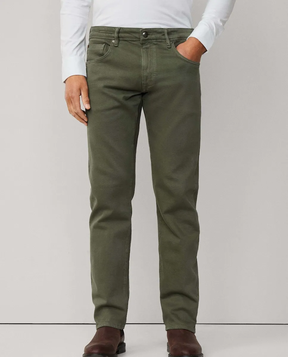 

Мужские джинсы окрашенные в массе, классическая посадка Hackett, военный зеленый