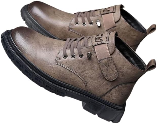 

Мужские ботинки Чукка на щиколотку - классический стиль Оксфорд, повседневная обувь для ежедневной носки и смарт-кэжуал мероприятий Hhhchpm, коричневый