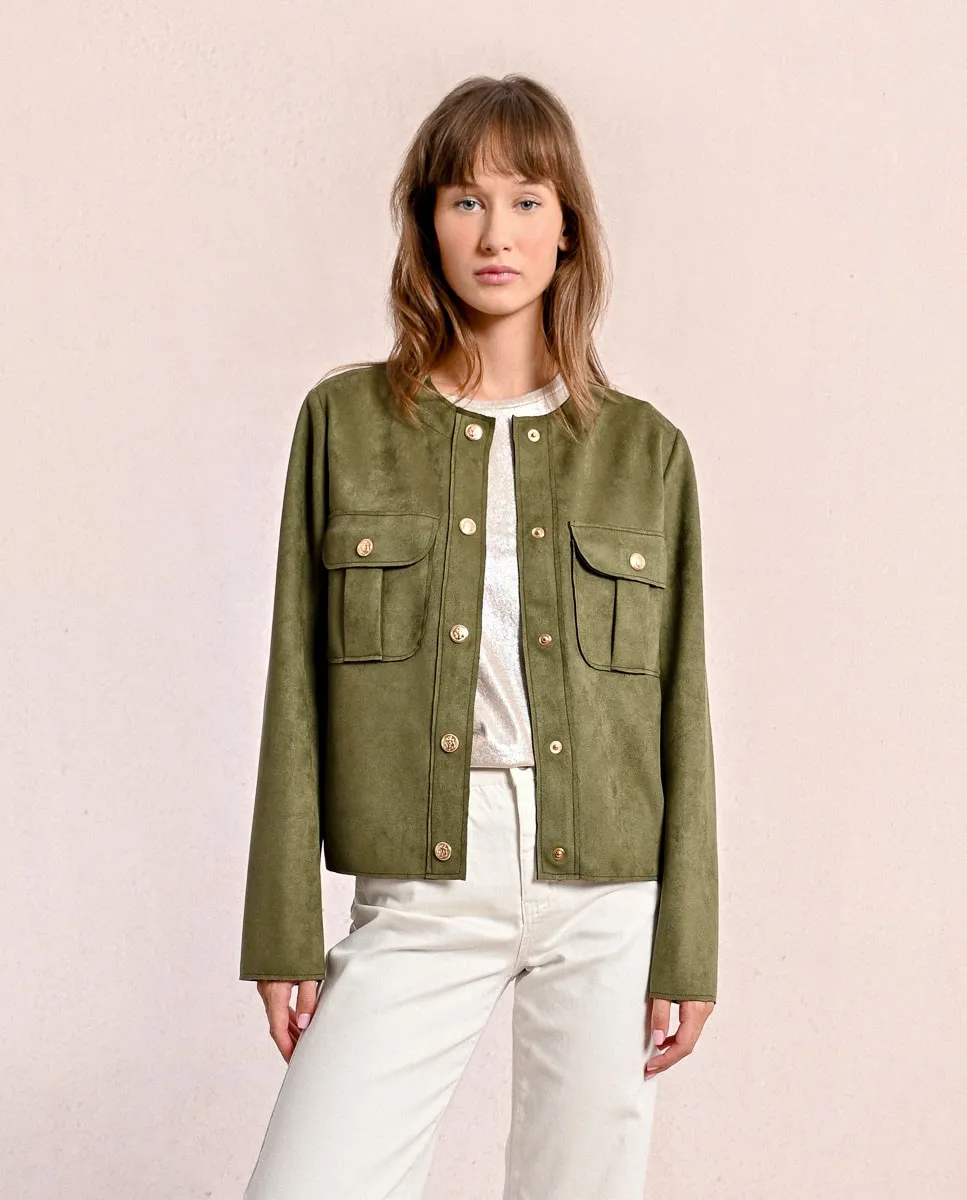 

Женская куртка с карманами и автоматическими пуговицами Molly Bracken, хаки