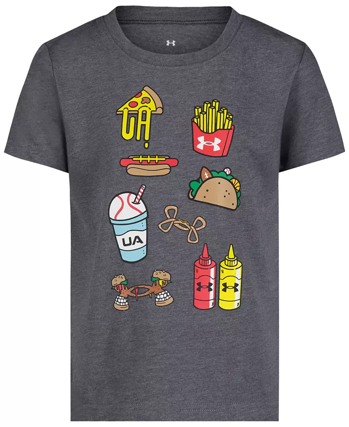 

Футболка с принтом "Snack Time" для малышей и мальчиков Under Armour, серый