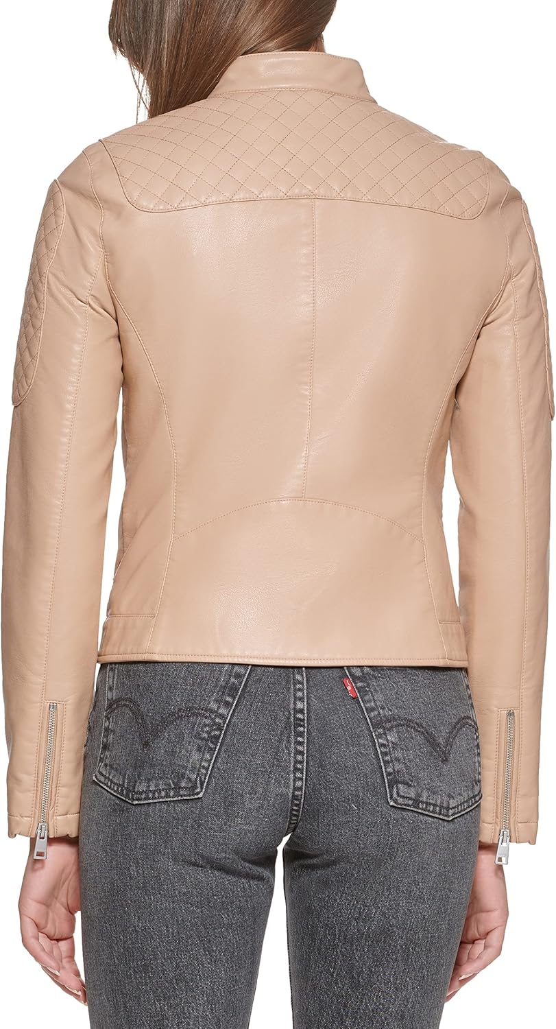 Женская куртка Levi's из искусственной кожи, коричневый — фото 2