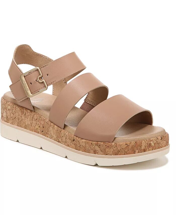 Женские сандалии на платформе Once Twice Dr. Scholl's, коричневый
