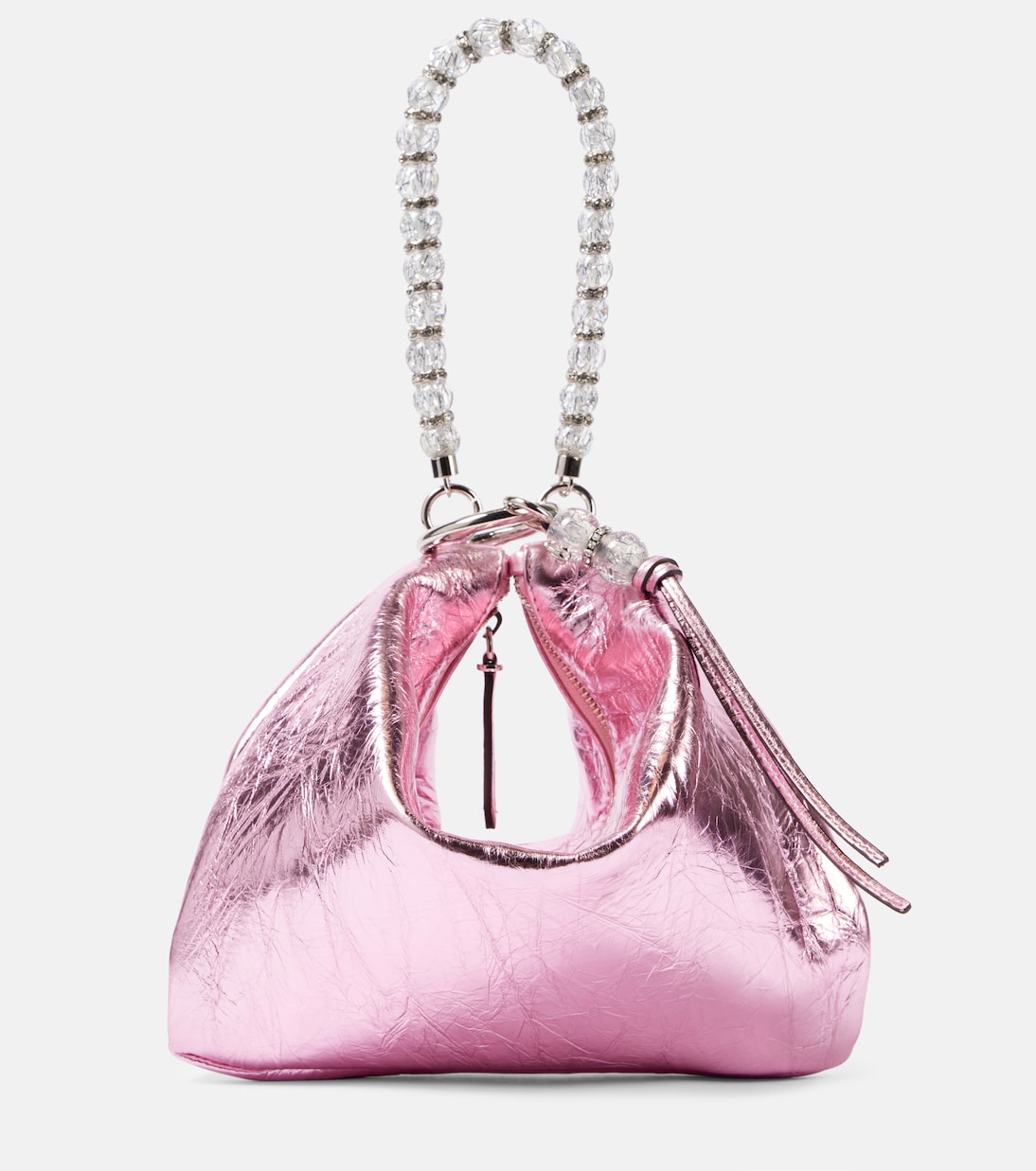 

Клатч Callie Small из металлизированной кожи Jimmy Choo, розовый