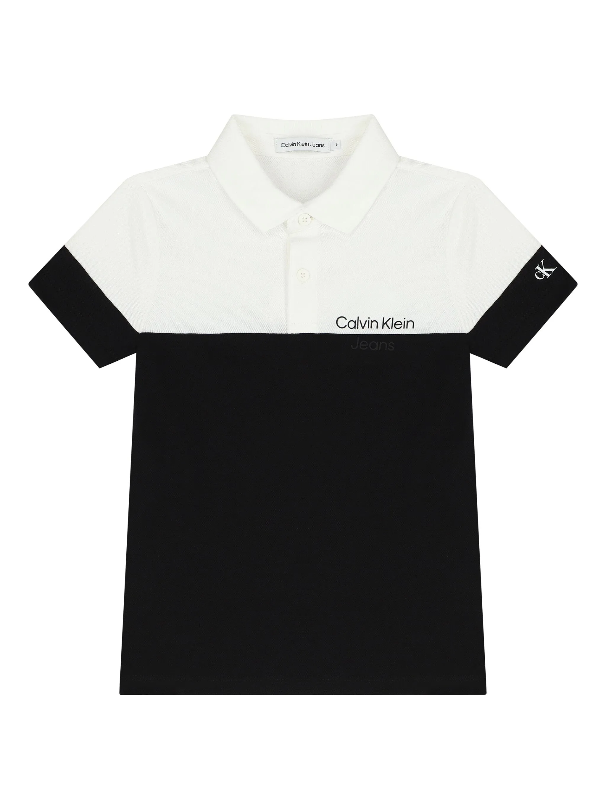 

Рубашка поло с логотипом Calvin Klein Kids, черный