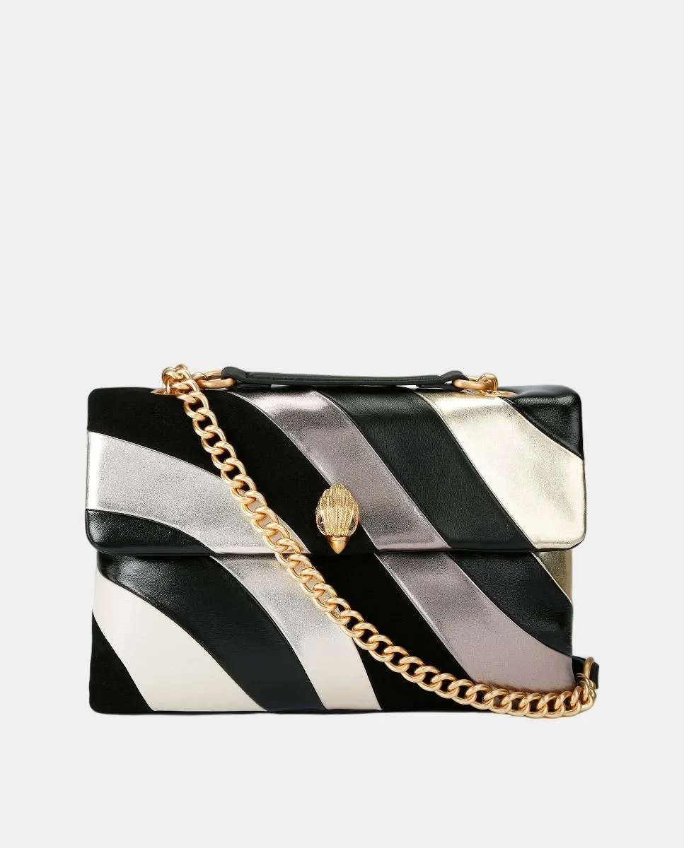 

Сумка Кенсингтон трехцветная, черная с металлизированными деталями Kurt Geiger, серый