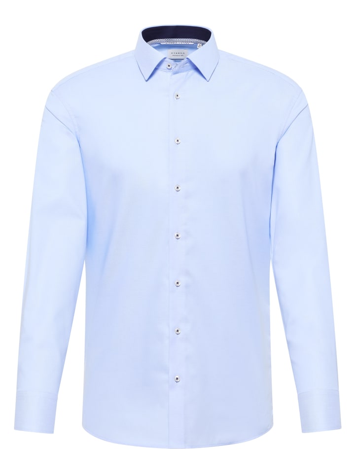 

Eterna Приталенная рубашка светло-голубого цвета