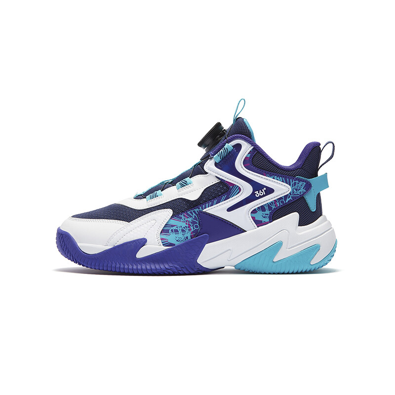 

Баскетбольные кроссовки Tough Guys Kids GS Low-top белые/фиолетовые/синие 361°Kids, фиолетовый