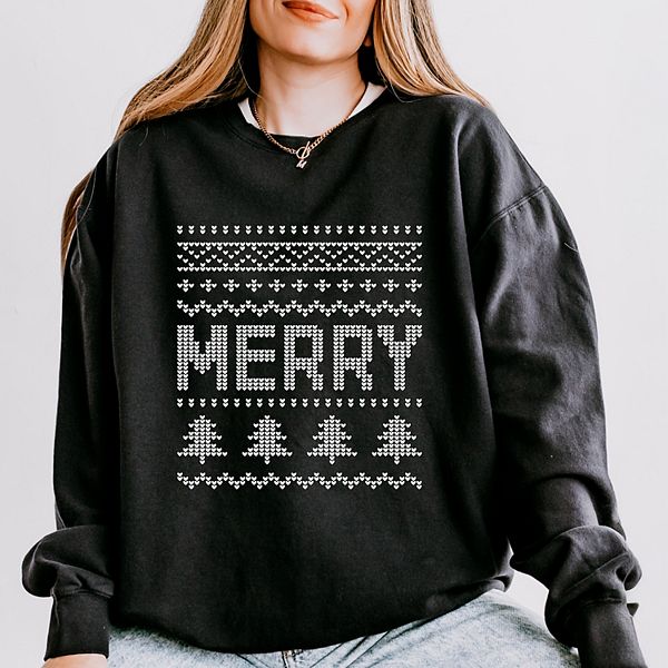 

Свитшот Ugly sweater merry для женщин, легкий, окрашенный в готовом виде Simply Sage Market, Black, Черный, Свитшот Ugly sweater merry для женщин, легкий, окрашенный в готовом виде Simply Sage Market, Black