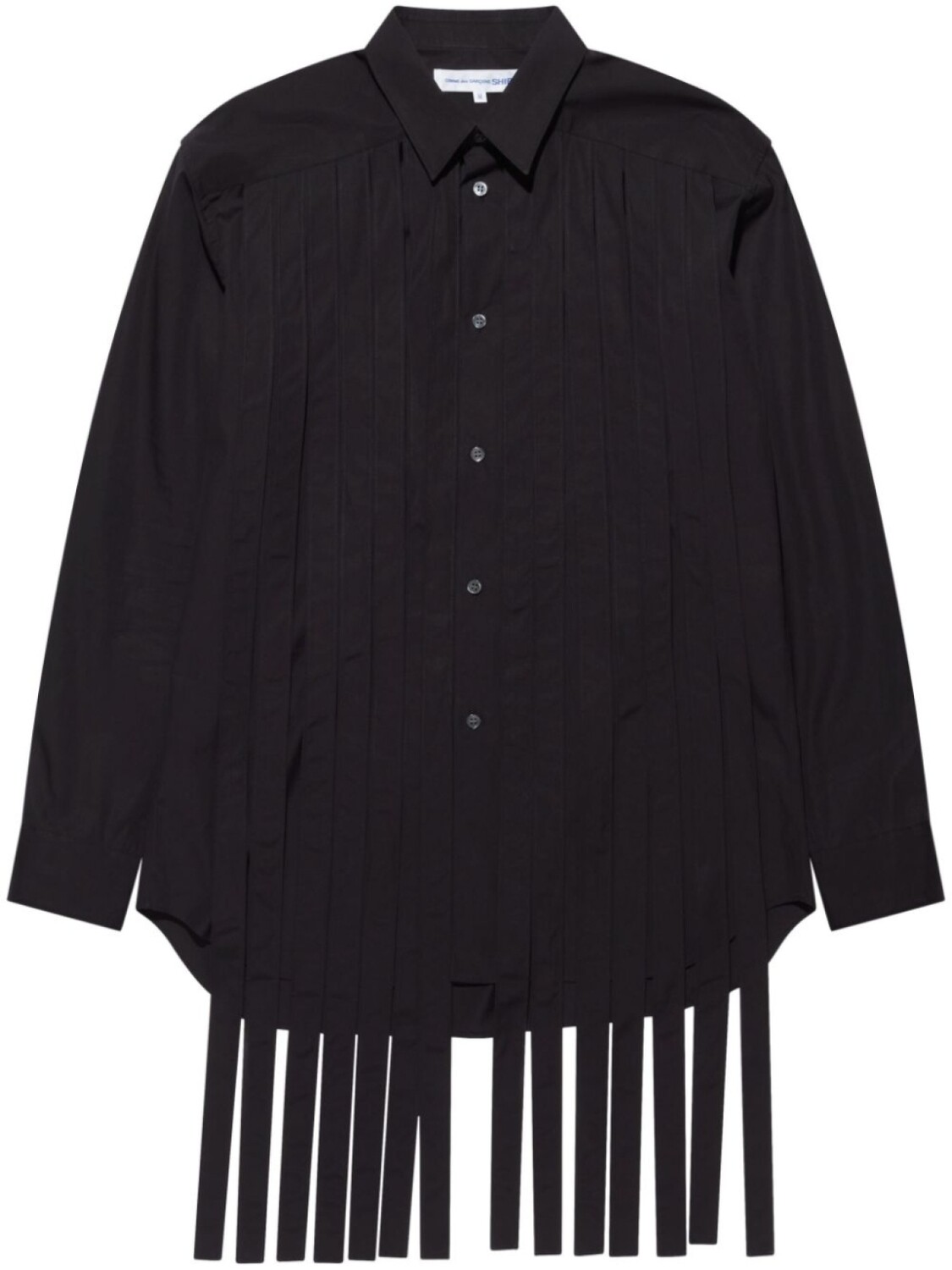 

Comme Des Garçons Shirt плиссированная рубашка с бахромой, черный