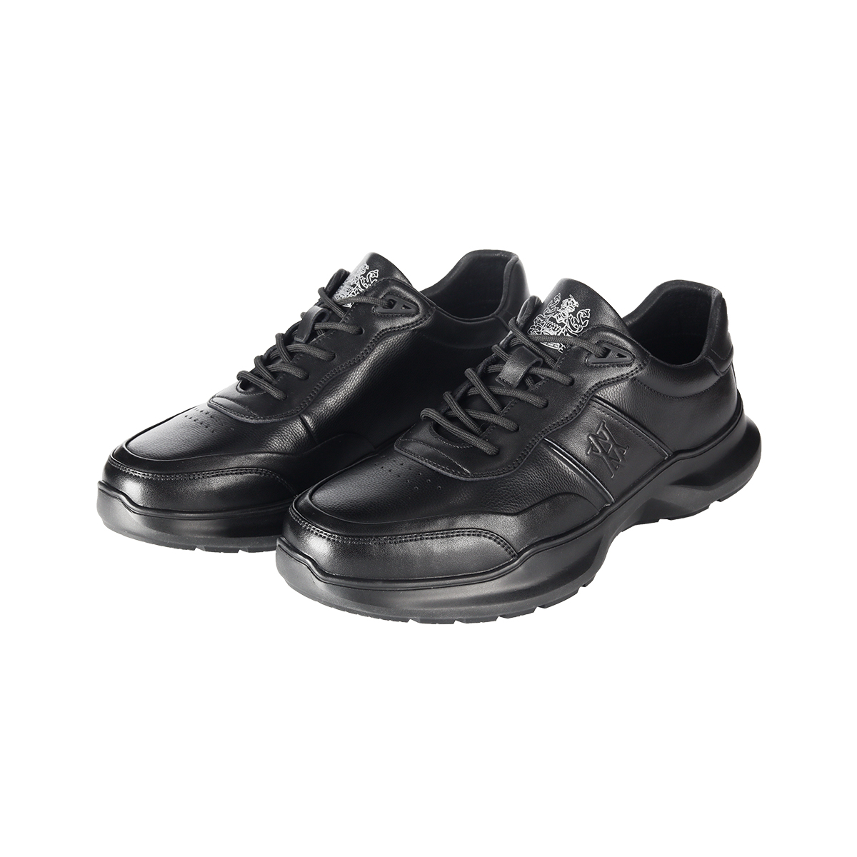 AQUASCUTUM Мужские повседневные кроссовки Low Top черные, цвет Black — фото 4
