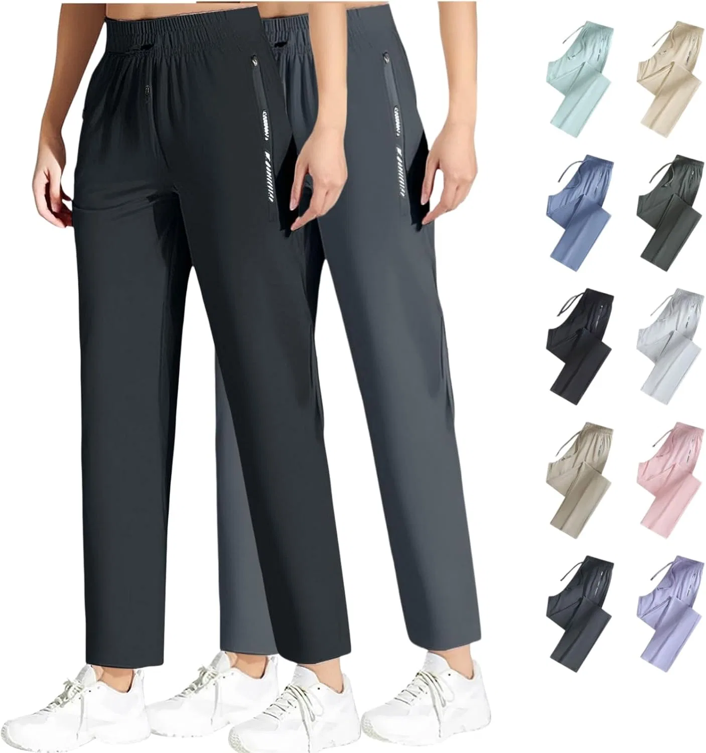 Женские спортивные брюки для активного отдыха, Z1-black+dark Gray