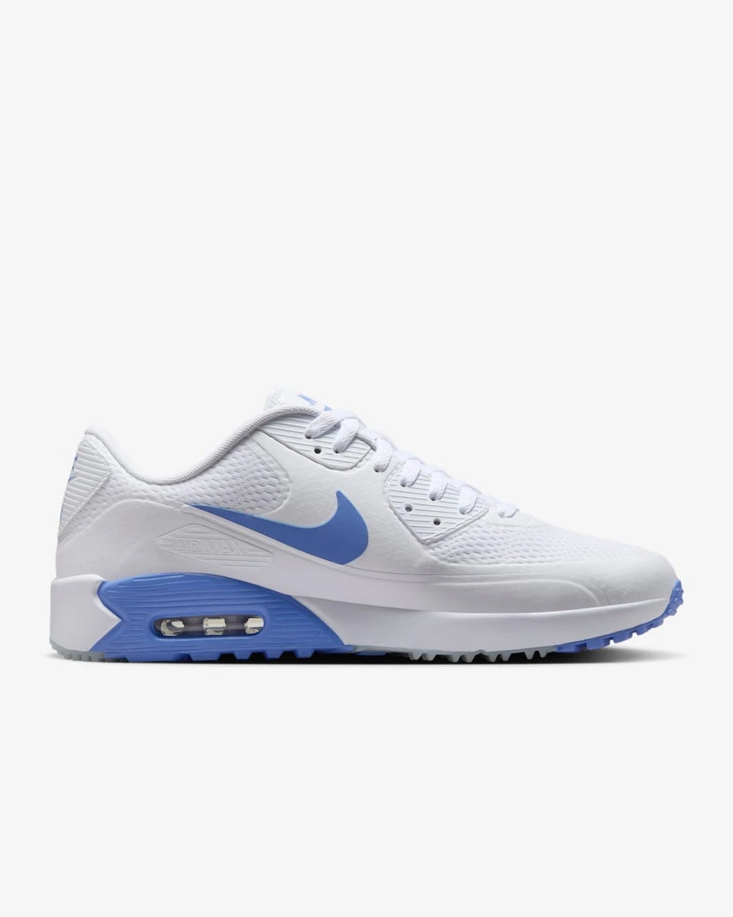 Мужские кроссовки Nike Air Max 90 G HV9305-100, белые с синим рисунком, модель DWA2755 — фото 3