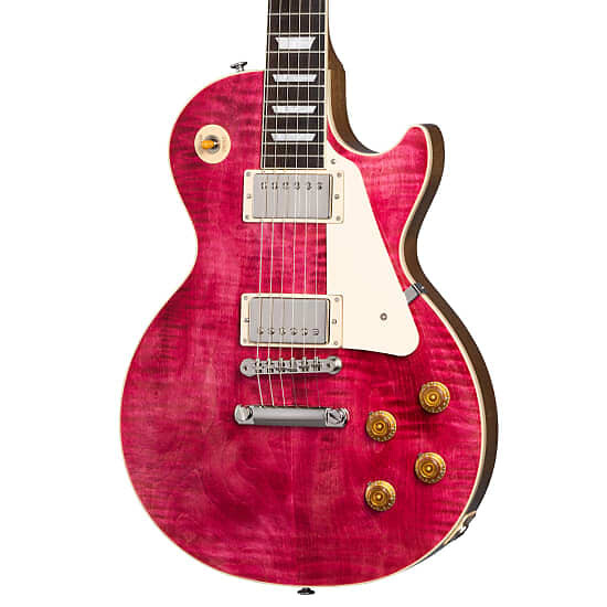 

Электрогитара Gibson - Les Paul Standard 50s Figured Top - Electric Guitar - Translucent Fuchsia - w/ Hardshell Case