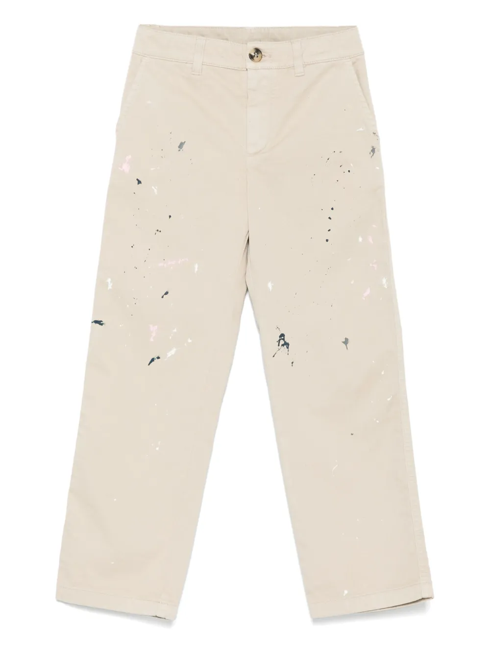 

Брюки с эффектом разбрызганной краски Golden Goose Kids, нейтральный