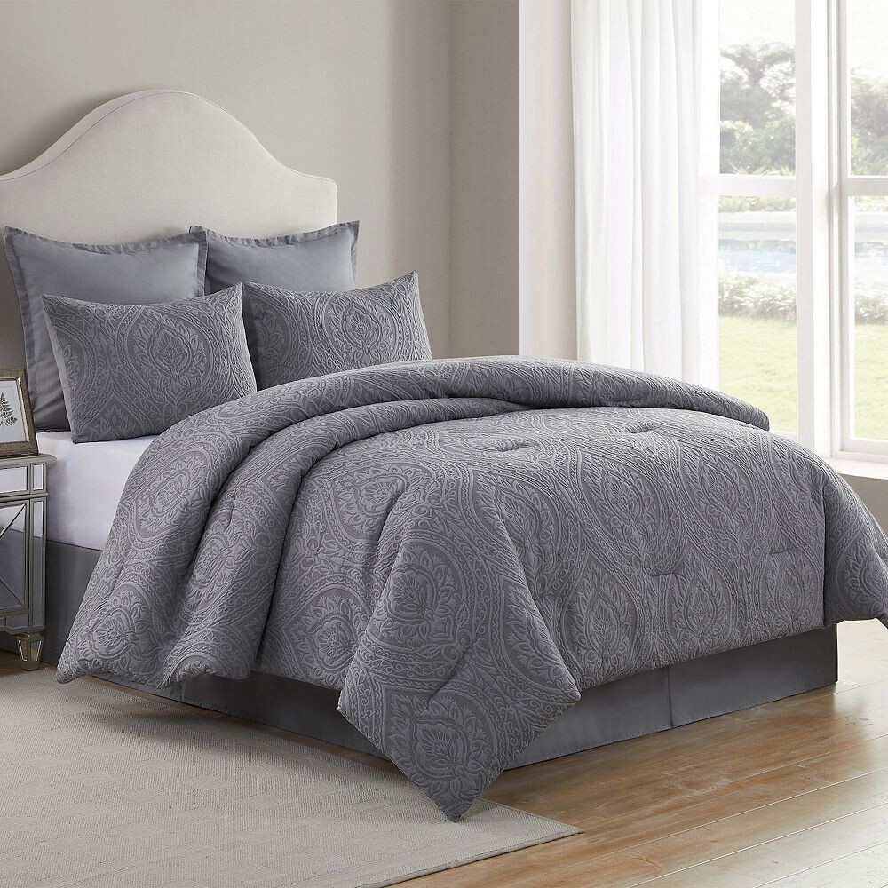 

VCNY Home Cougar Набор одеял Ogee Damask из 6 предметов с накидками, серый