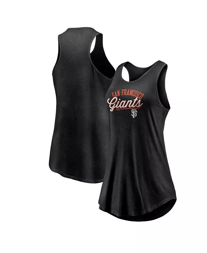 

Черная женская майка San Francisco Giants Simplicity Swing Racerback с круглым вырезом Fanatics