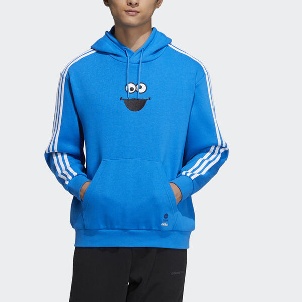 Толстовка adidas neo x SESAME STREET Crossover U Ss Hdy Bird Chest Pattern Printing Pullover Blue, синий — фото 4