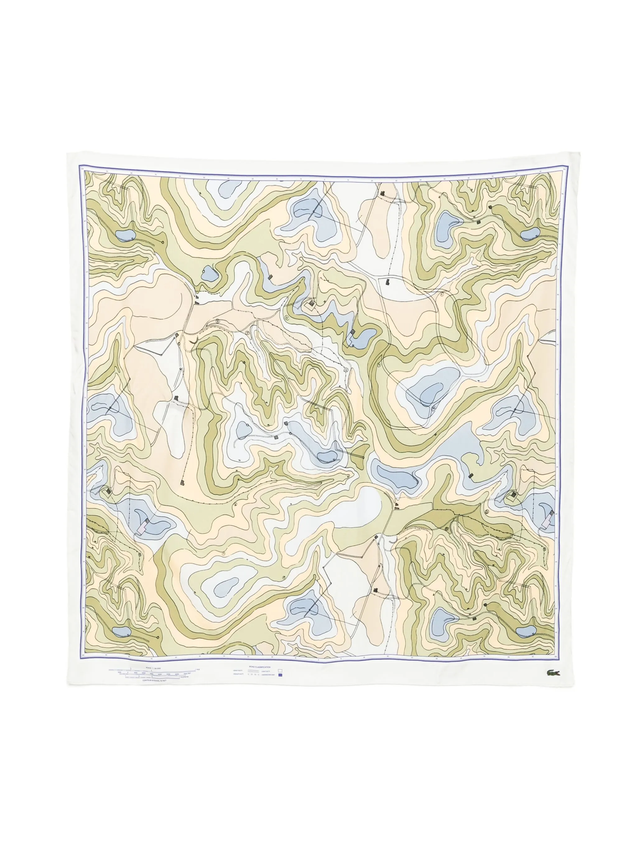 

Платок с графичным принтом Lacoste, белый