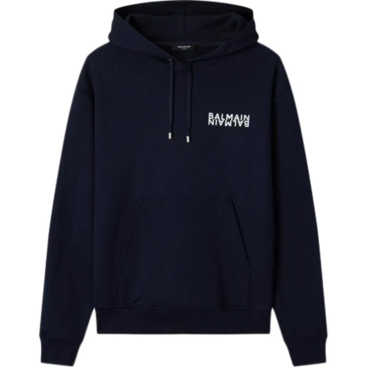 Свитшот на молнии BALMAIN темно-синий