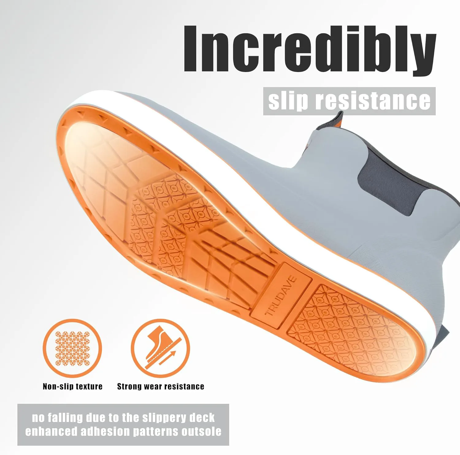 

Мужские водонепроницаемые утепленные ботинки Trudave, надежные резиновые ботинки до щиколотки с противоскользящей подошвой для рыбалки и лодочных прогулок, размеры 6-14, серый