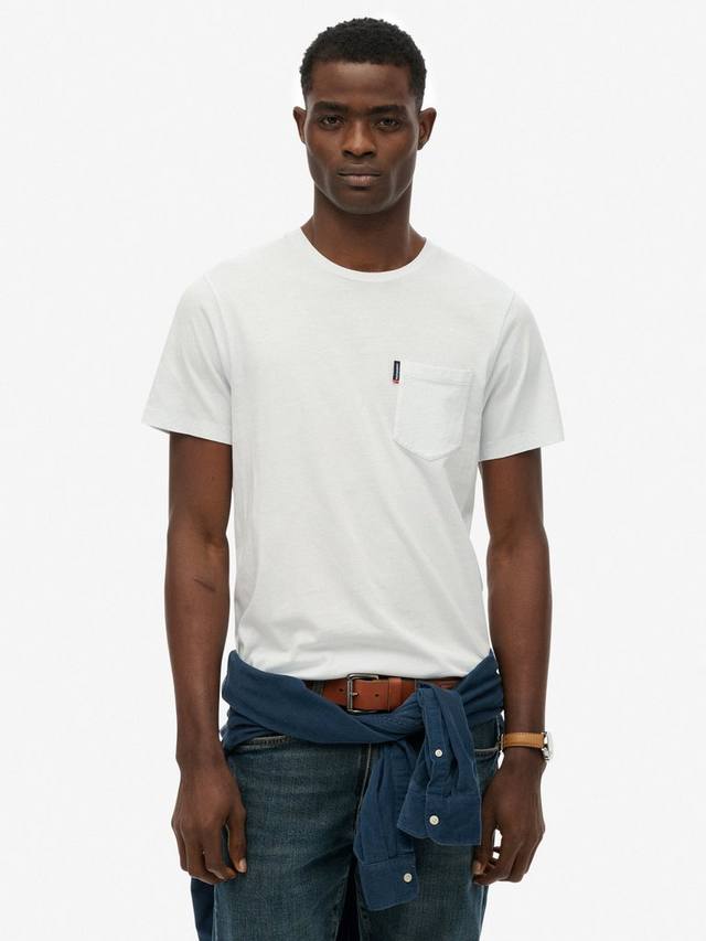 

Классическая футболка с карманом Superdry, Ancient Water Blue