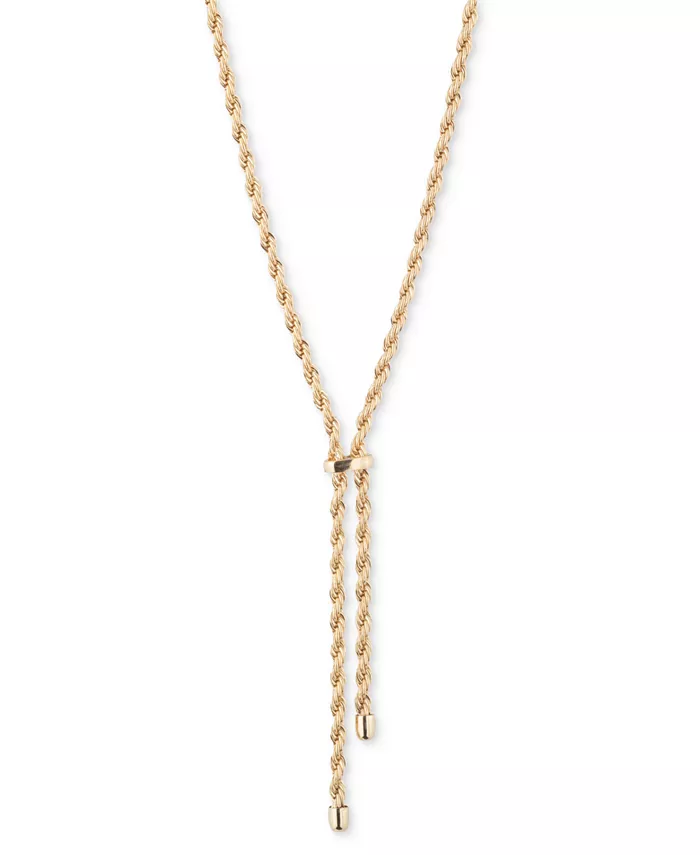 

Ожерелье-лариат из золотистой верёвочной цепи, 16 дюймов + удлинитель 3 дюйма Lauren Ralph Lauren, золотой