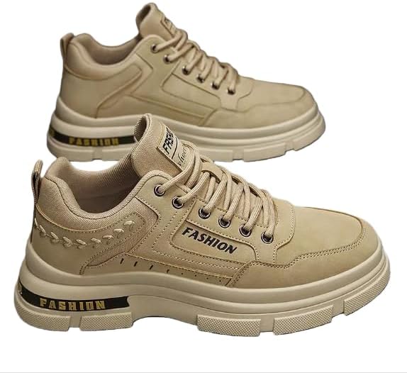 

Мужские повседневные черные высокие кожаные ботинки, водонепроницаемые амортизирующие ботинки-чукка до щиколотки для осени/зимы, нескользящие оксфорды на шнуровке для повседневной носки и активного отдыха Hhhchpm