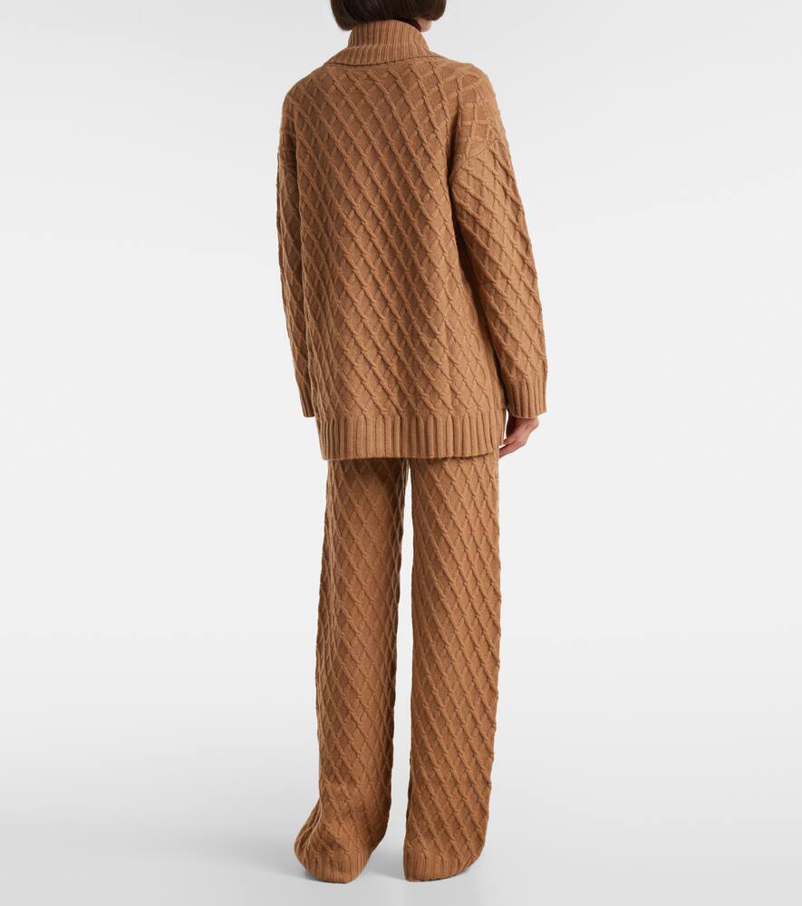 Кардиган Mirca из верблюжьей шерсти с вафельной вязкой Max Mara, Cammello — фото 3