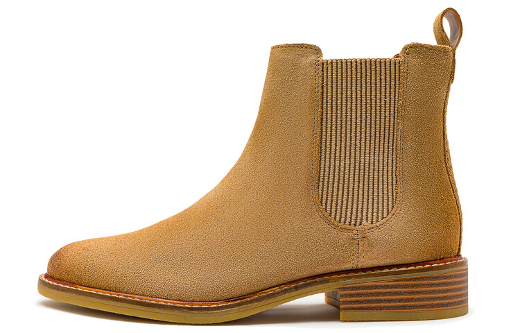 Ботинки челси женские Clarks на каблуке, коричневый