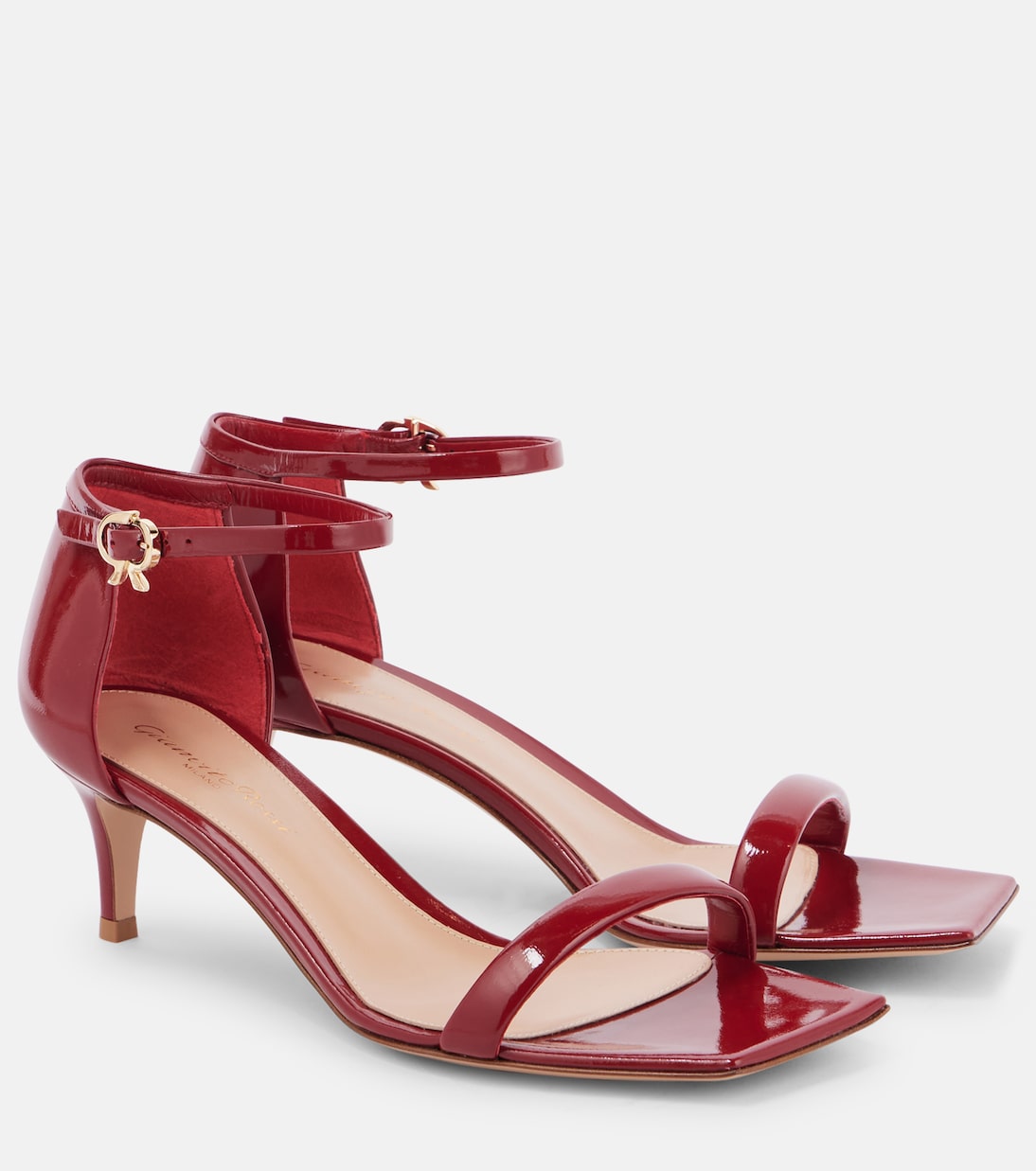 Сандалии из лакированной кожи Rhys 55 Gianvito Rossi, Rouge