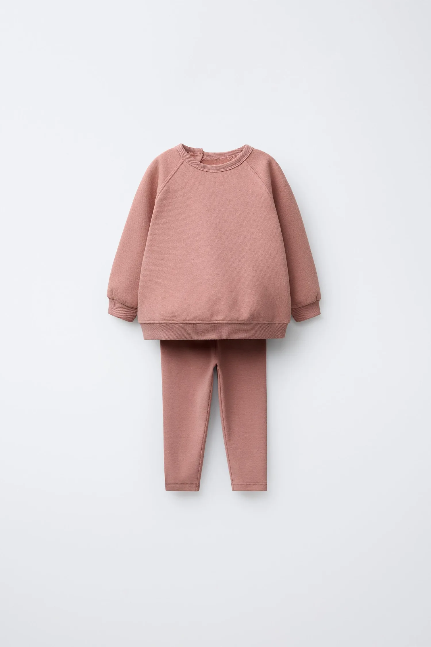 Zara Однотонный комплект из толстовки и леггинсов