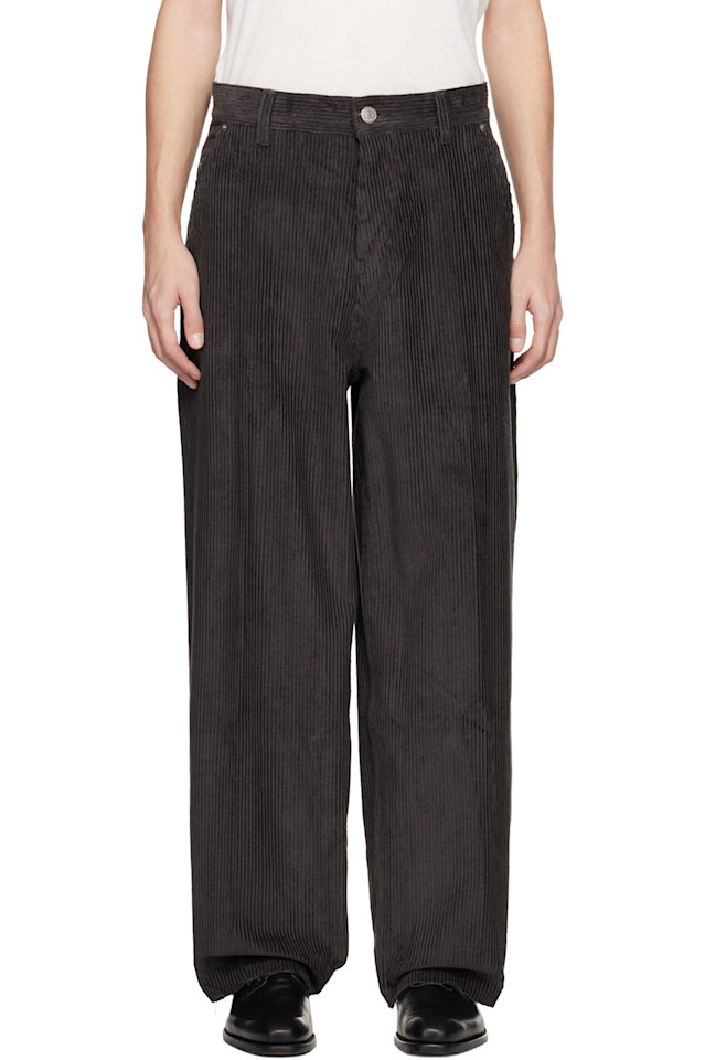 

Ami Paris Серые хлопковые брюки большого размера