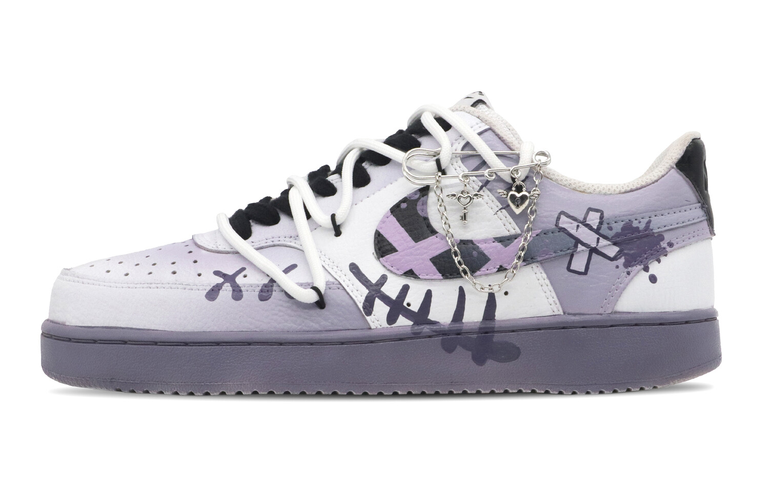 

Кроссовки Nike Court Vision 1 Skateboarding Shoes Men Low-top Taro Purple, фиолетовый