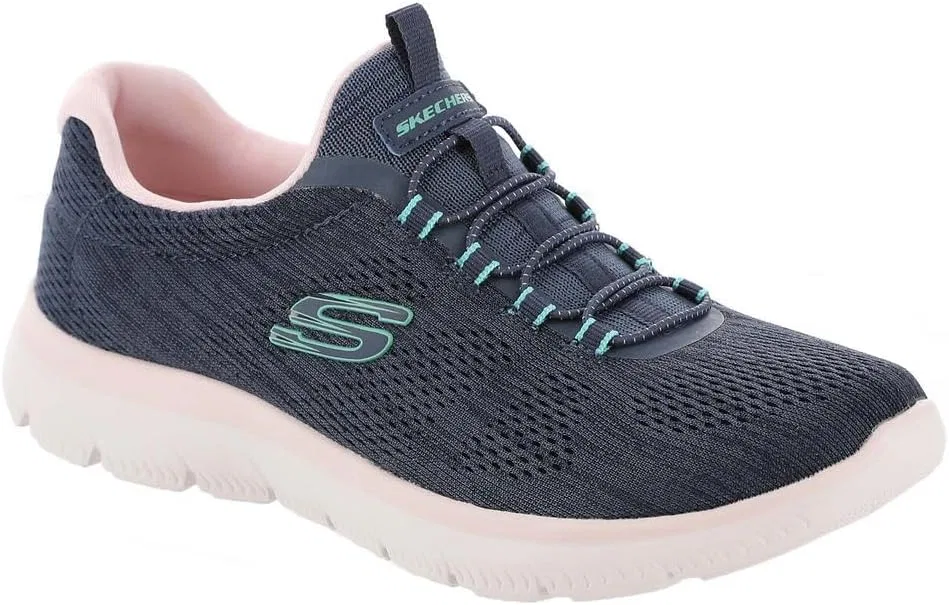 Мужские кроссовки Skechers Gowalk Arch Fit, спортивные слипоны, повседневные лоферы для походов, беговые кроссовки, темно-синий/розовый/бирюзовый — фото 3