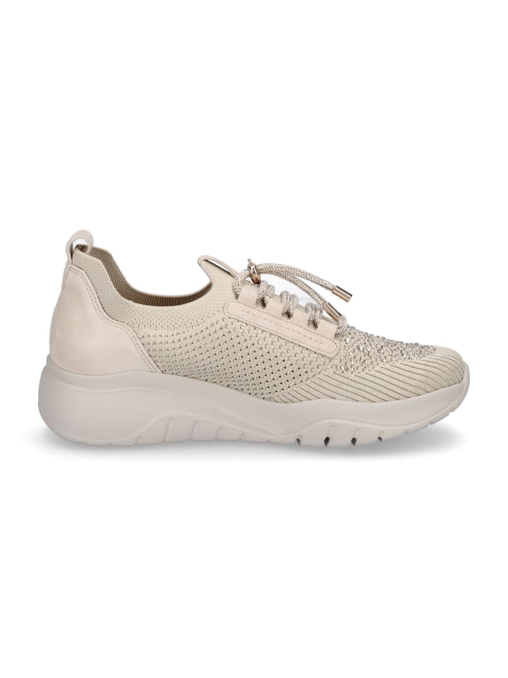 Кроссовки на шнуровке Gabor Fashion, цвет beige glitzer — фото 4