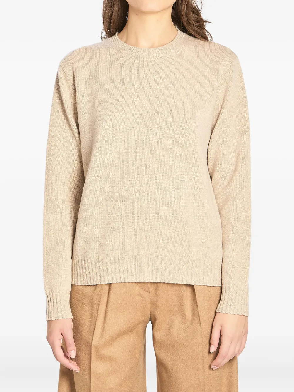 

Кашемировый свитер с круглым вырезом MAX MARA, нейтральный