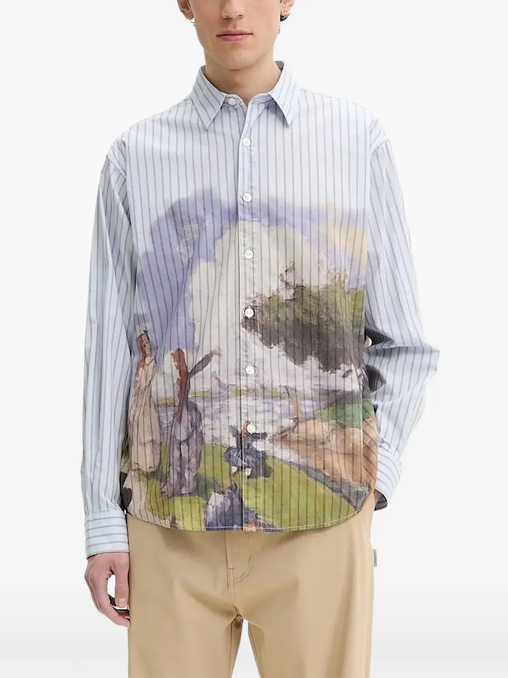 

Рубашка Painting striped shirt Desigual, синий