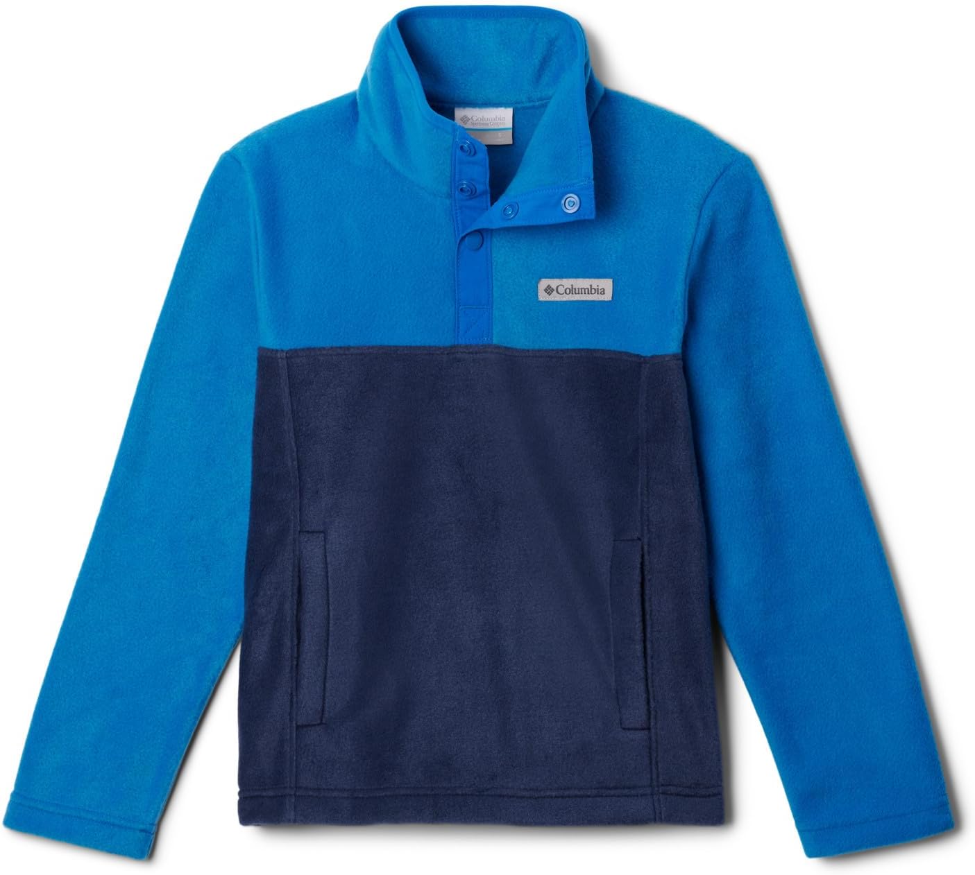 

Columbia boys Unisex Kids Steens Mtn Ii 1/4 Snap Fleece Pull-over, Collegiate Navy/Bright Indigo