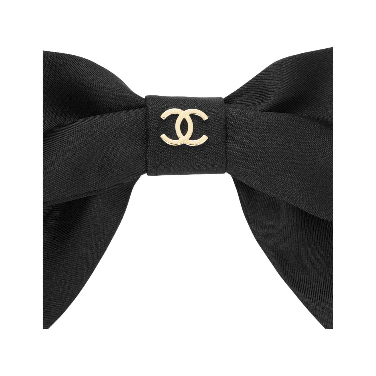 CHANEL Женские заколки для волос из твила черные — фото 3