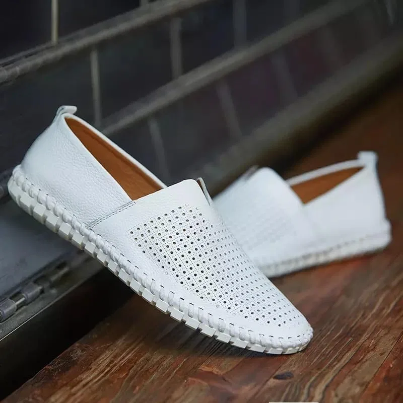 Мокасины мужские, дышащие, Loafers, White NIUGQXPX — фото 3