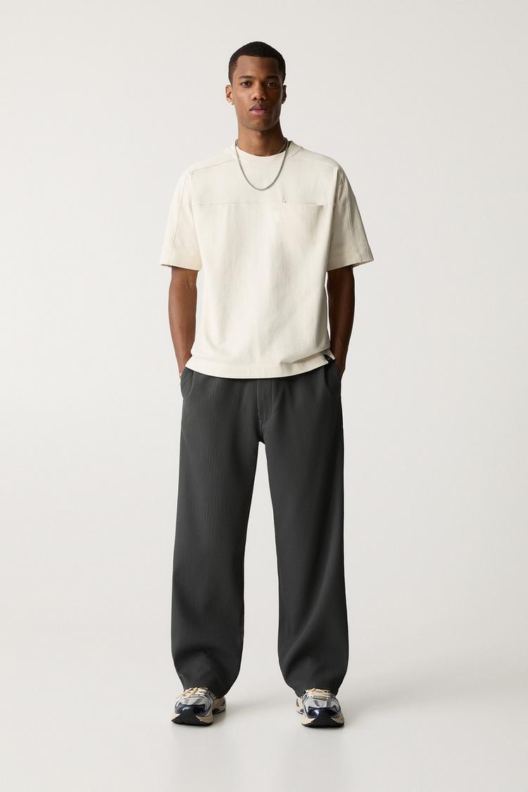 

Брюки-Джоггеры из плиссированной ткани Pull And Bear, серый