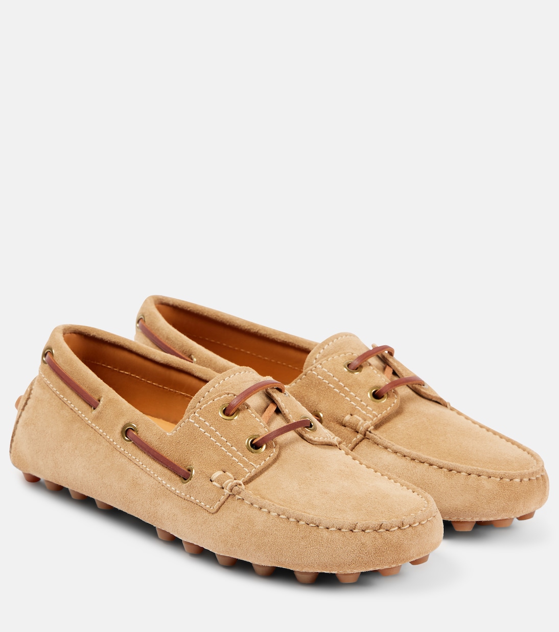 Туфли-лодочки Gommino Bubble из замши Tod's, Biscotto