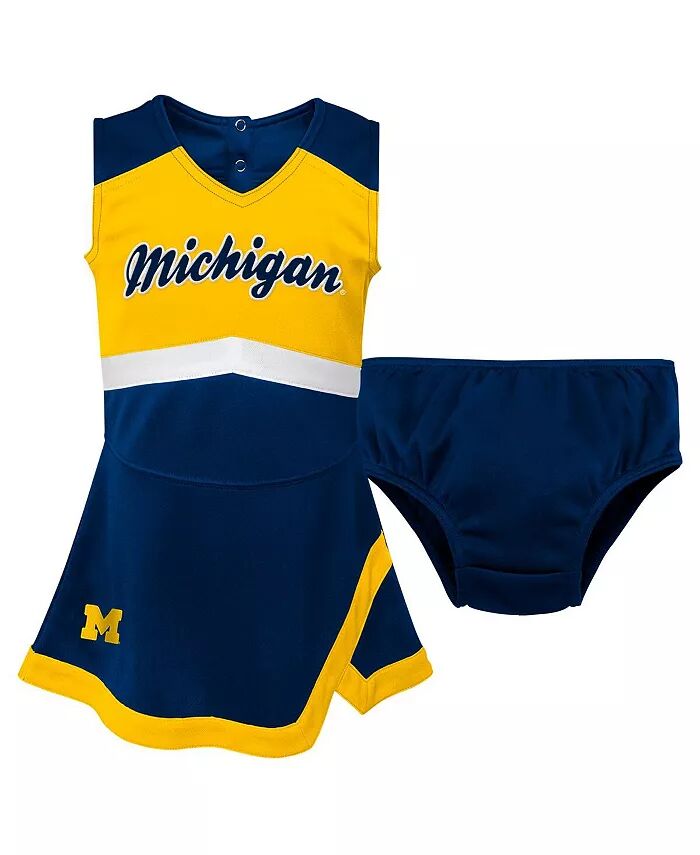 

Платье-джемпер Big Girls Navy Michigan Wolverines Cheer Captain Outerstuff