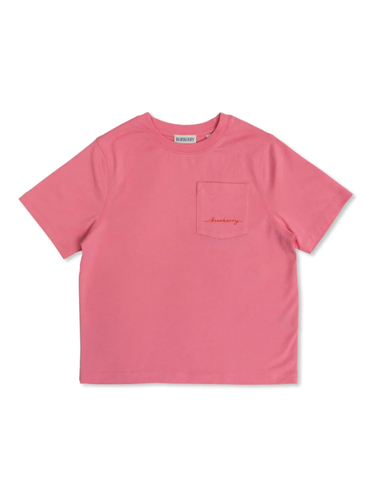 

Футболка с логотипом Burberry Kids, розовый