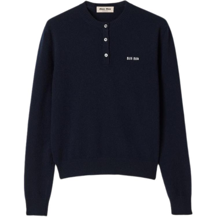 

Свитер из кашемира FW25 для женщин MIU MIU, marine синий