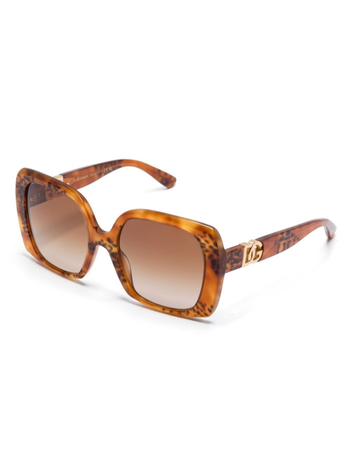Dolce & Gabbana Eyewear солнцезащитные очки в массивной оправе, коричневый — фото 2