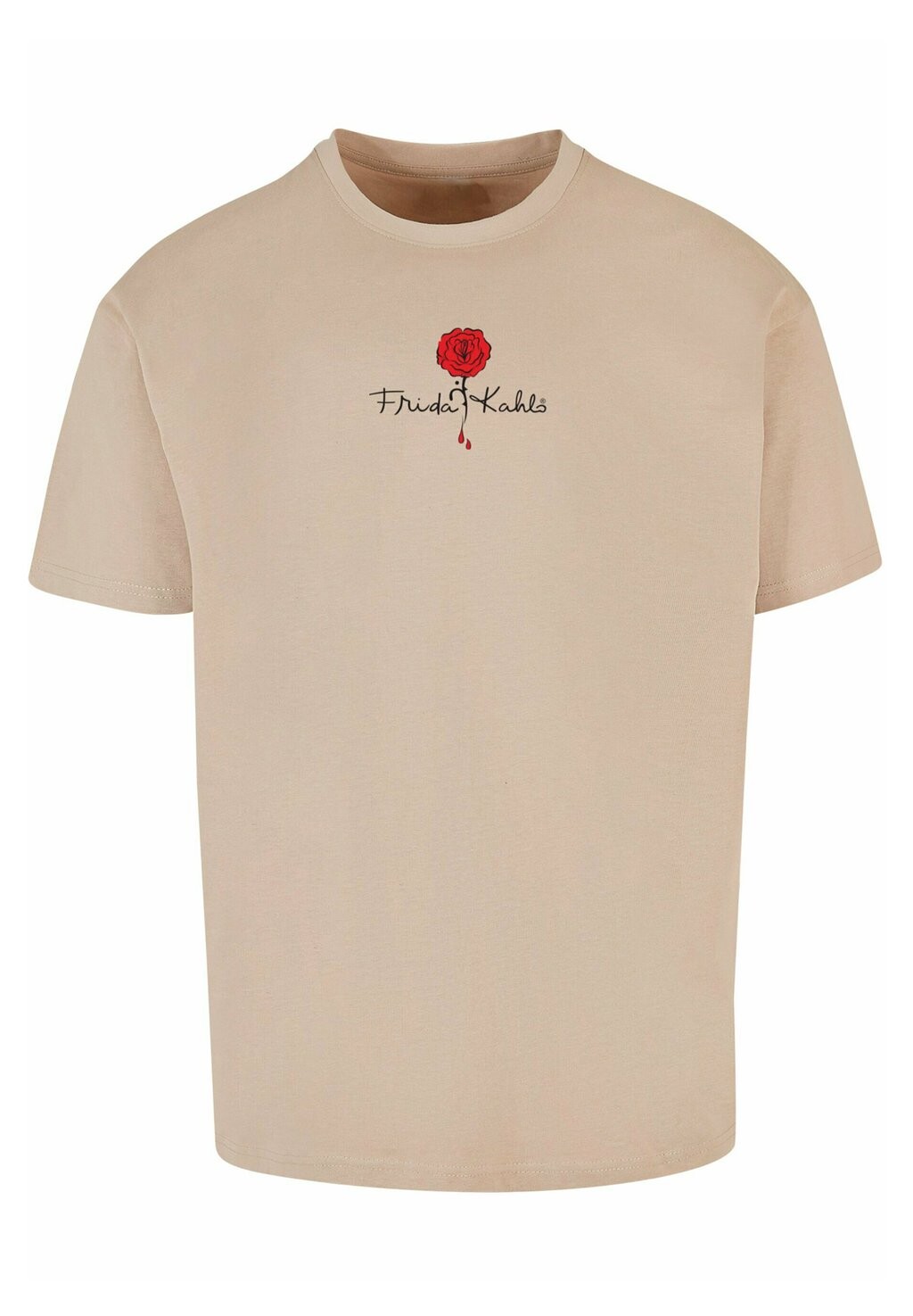 

Футболка с принтом FRIDA KAHLO LOGO ROSE HEAVY OVERSIZE TEE Merchcode, песочный