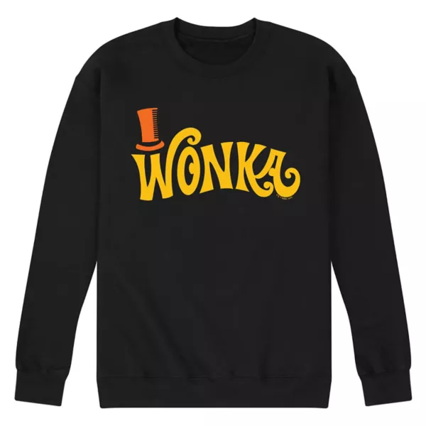 

Мужская флисовая толстовка с логотипом Willy Wonka в стиле ретро Licensed Character, черный