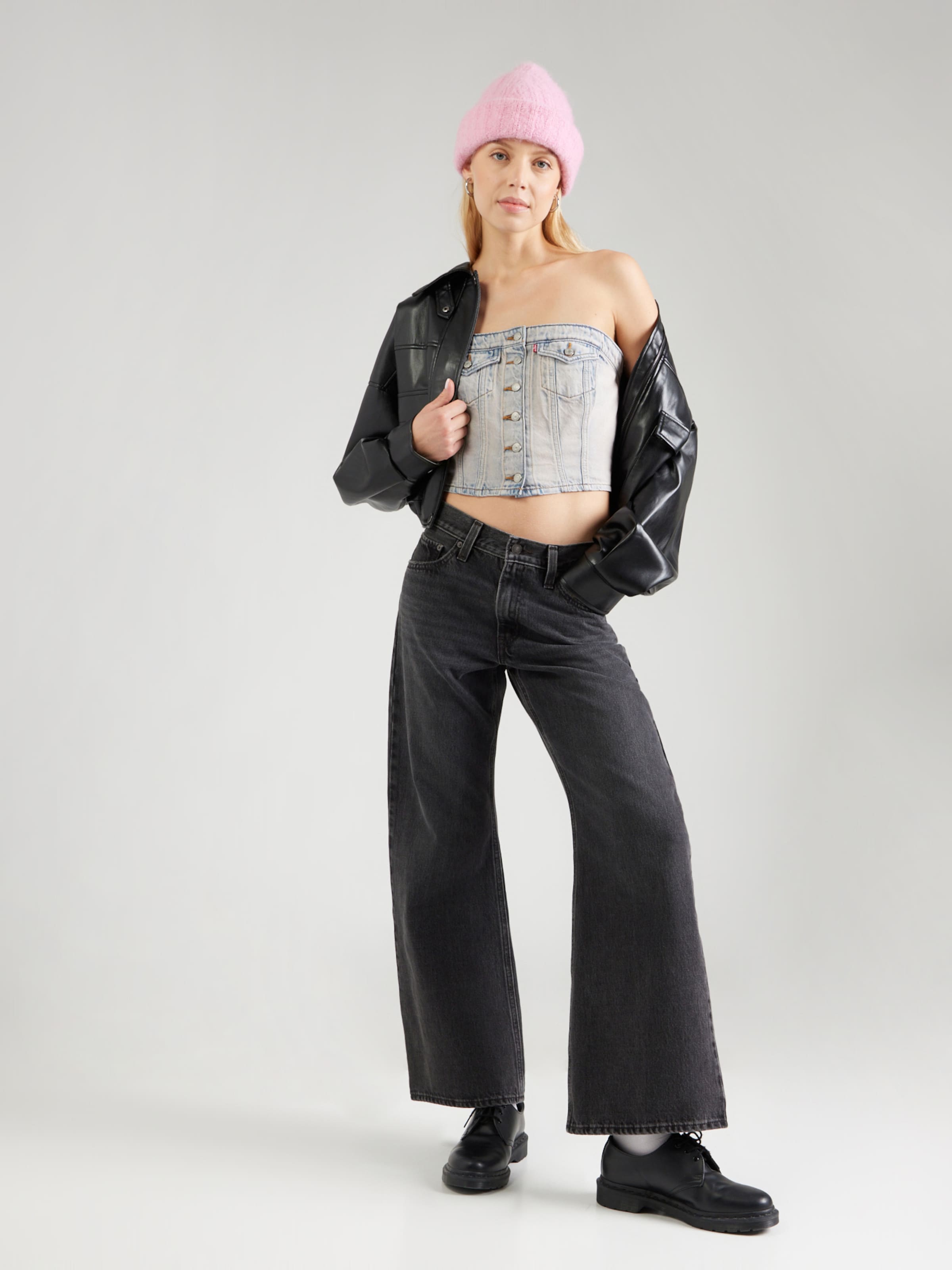 LEVI'S  Топ 'Denim Tube Top' в светло-голубом цвете — фото 4