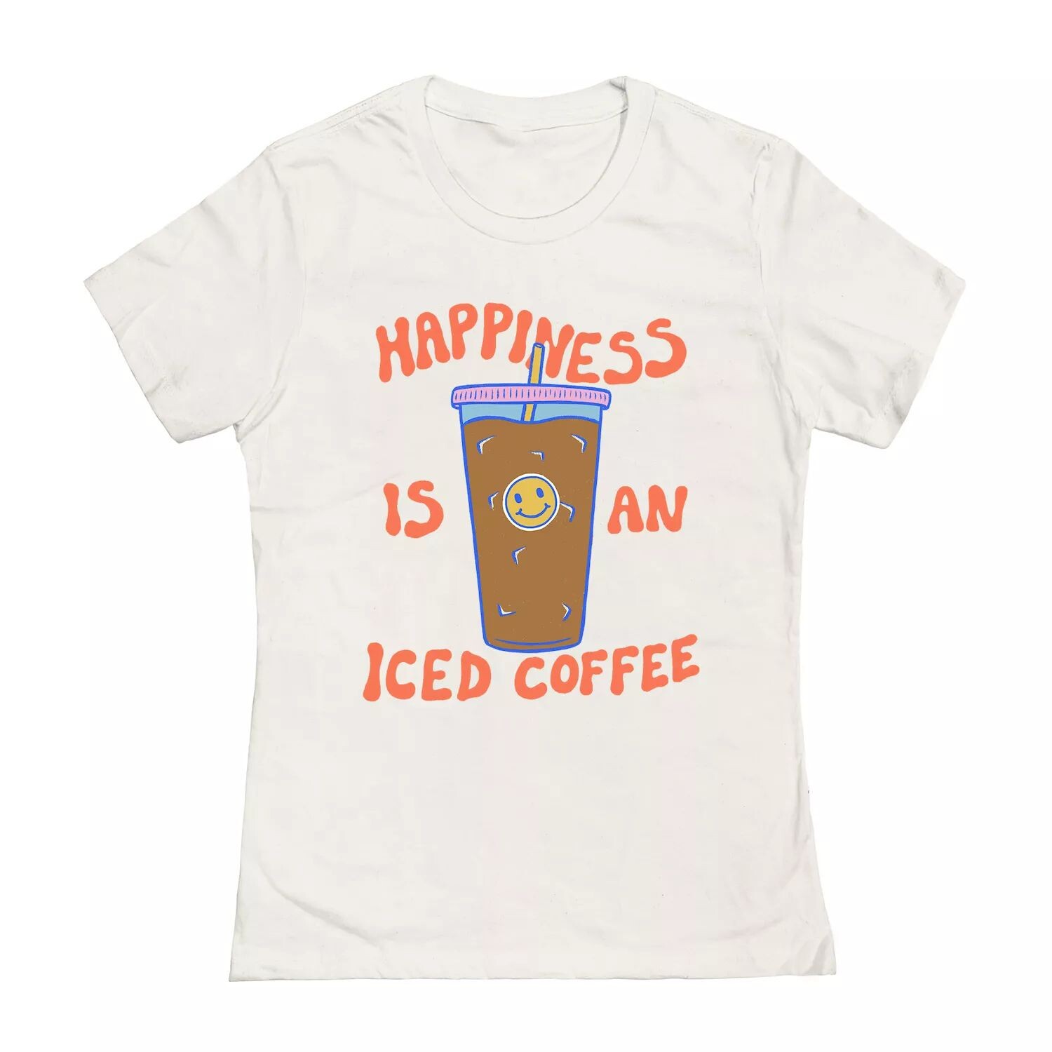 

Футболка Nathan W Pyle Happiness Is The Iced Coffee с рисунком кофе среди юниоров Licensed Character